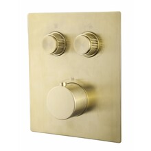 Inbouw douchekraan Wiesbaden Caral Klik Pro afbouwdeel 2-wegs Geborsteld Messing - 29.3424