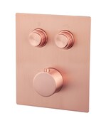 Inbouw douchekraan Wiesbaden Caral Klik Pro afbouwdeel 2-wegs Geborsteld Koper - 29.3425