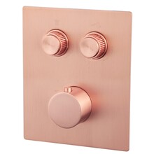 Inbouw douchekraan Wiesbaden Caral Klik Pro afbouwdeel 2-wegs Geborsteld Koper - 29.3425