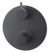 Inbouw douchekraan Wiesbaden Caral afbouwdeel Rond 2-wegs Mat Zwart - 29.1540