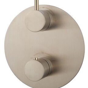 Inbouw douchekraan Wiesbaden Caral afbouwdeel Rond 2-wegs Geborsteld Staal - 29.2541