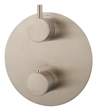 Wiesbaden Inbouw douchekraan Wiesbaden Caral afbouwdeel Rond 2-wegs Geborsteld Staal - 29.2541