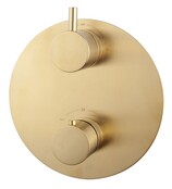 Inbouw douchekraan Wiesbaden Caral afbouwdeel Rond 2-wegs Geborsteld Messing- 29.5540