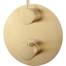 Inbouw douchekraan Wiesbaden Caral afbouwdeel Rond 2-wegs Geborsteld Messing- 29.5540