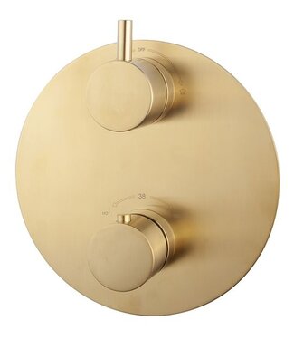 Wiesbaden Inbouw douchekraan Wiesbaden Caral afbouwdeel Rond 2-wegs Geborsteld Messing- 29.5540