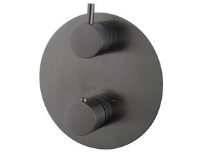 Inbouw douchekraan Wiesbaden Caral afbouwdeel Rond 2-wegs Gunmetal- 29.7540