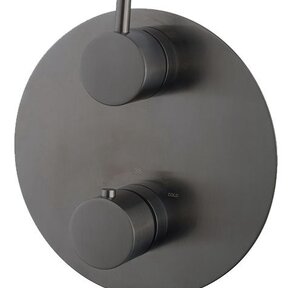 Inbouw douchekraan Wiesbaden Caral afbouwdeel Rond 2-wegs Gunmetal- 29.7540