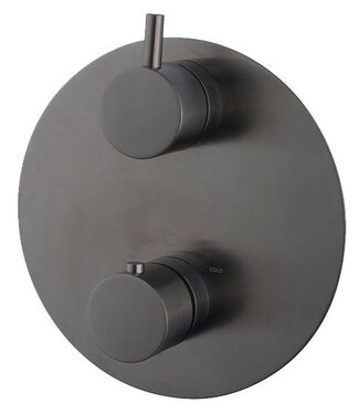 Wiesbaden Inbouw douchekraan Wiesbaden Caral afbouwdeel Rond 2-wegs Gunmetal- 29.7540