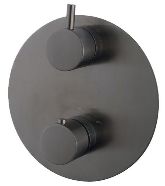 Inbouw douchekraan Wiesbaden Caral afbouwdeel Rond 2-wegs Gunmetal- 29.7540 Inbouw douchekraan Wiesbaden Caral afbouwdeel Rond 2-wegs Gunmetal- 29.7540