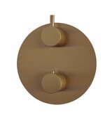 Inbouw douchekraan Wiesbaden Caral afbouwdeel Rond 2-wegs Geborsteld Brons koper - 29.2542 Inbouw douchekraan Wiesbaden Caral afbouwdeel Rond 2-wegs Geborsteld Brons koper - 29.2542