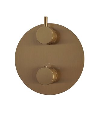 Wiesbaden Inbouw douchekraan Wiesbaden Caral afbouwdeel Rond 2-wegs Geborsteld Brons koper - 29.2542