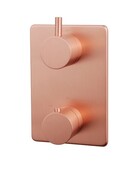 Inbouw douchekraan Wiesbaden Caral afbouwdeel Vierkant 2-wegs Geborsteld Koper - 29.6510