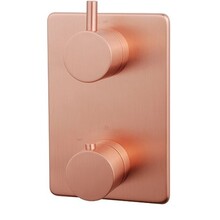 Inbouw douchekraan Wiesbaden Caral afbouwdeel Vierkant 2-wegs Geborsteld Koper - 29.6510