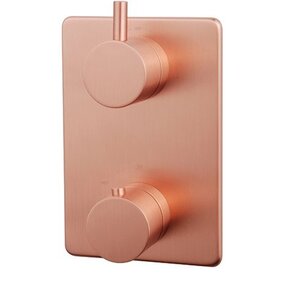 Inbouw douchekraan Wiesbaden Caral afbouwdeel Vierkant 2-wegs Geborsteld Koper - 29.6510