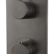 Inbouw douchekraan Wiesbaden Caral afbouwdeel Vierkant 2-wegs Gunmetal - 29.7510