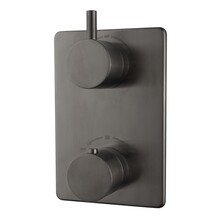 Inbouw douchekraan Wiesbaden Caral afbouwdeel Vierkant 2-wegs Gunmetal - 29.7510