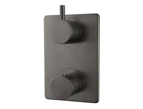 Inbouw douchekraan Wiesbaden Caral afbouwdeel Vierkant 2-wegs Gunmetal - 29.7510