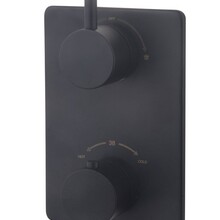 Inbouw douchekraan Wiesbaden Caral afbouwdeel Vierkant 2-wegs Mat Zwart - 29.1510