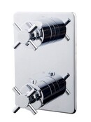 Inbouw douchekraan Wiesbaden Cross afbouwdeel 2-wegs Chroom met kruisgrepen - 29.2530