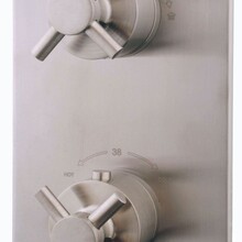 Inbouw douchekraan Wiesbaden Cross afbouwdeel 2-wegs Geborsteld Staal met kruisgrepen - 29.2535