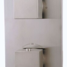 Inbouw douchekraan Wiesbaden Rombo afbouwdeel 2-wegs Geborsteld Staal vierkante grepen - 29.2525