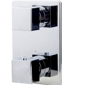 Inbouw douchekraan Wiesbaden Rombo afbouwdeel 2-wegs Chroom vierkante grepen - 29.2520