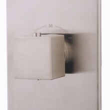 Inbouw douchekraan Wiesbaden Rombo afbouwdeel 3-wegs Geborsteld Staal vierkante grepen - 29.2526