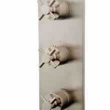 Inbouw douchekraan Wiesbaden Cross afbouwdeel 3-wegs Geborsteld Staal kruisgrepen - 29.2536