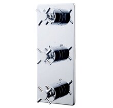 Inbouw douchekraan Wiesbaden Cross afbouwdeel 3-wegs Chroom kruisgrepen - 29.2531