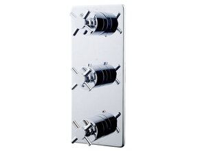 Inbouw douchekraan Wiesbaden Cross afbouwdeel 3-wegs Chroom kruisgrepen - 29.2531