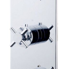 Inbouw douchekraan Wiesbaden Cross afbouwdeel 3-wegs Chroom kruisgrepen - 29.2531