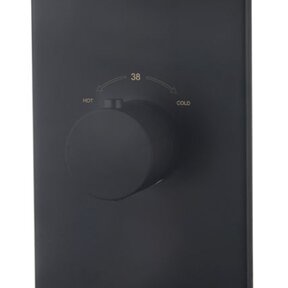 Inbouw douchekraan Wiesbaden Caral afbouwdeel 3-wegs Mat Zwart - 29.1511