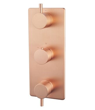 Wiesbaden Inbouw douchekraan Wiesbaden Caral afbouwdeel 3-wegs Geborsteld Koper - 29.6511