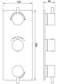 Inbouw douchekraan Wiesbaden Caral afbouwdeel 3-wegs Geborsteld Brons Koper - 29.2513 Inbouw douchekraan Wiesbaden Caral afbouwdeel 3-wegs Geborsteld Brons Koper - 29.2513