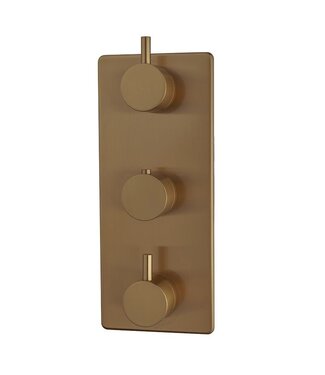 Wiesbaden Inbouw douchekraan Wiesbaden Caral afbouwdeel 3-wegs Geborsteld Brons Koper - 29.2513