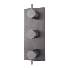 Inbouw douchekraan Wiesbaden Caral afbouwdeel 3-wegs Gunmetal - 29.7511