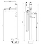 Wiesbaden Sphere thermostatische Vrijstaande badkraan Geborsteld Staal - 29.1602