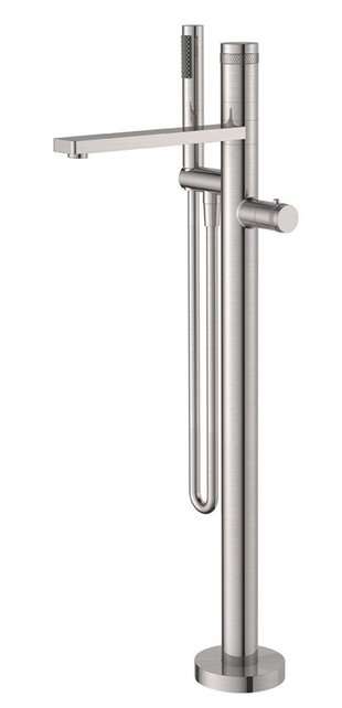 Wiesbaden Sphere thermostatische Vrijstaande badkraan Geborsteld Staal - 29.1602