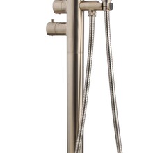 Wiesbaden Caral thermostatische Vrijstaande badkraan Geborsteld Staal - 29.4071