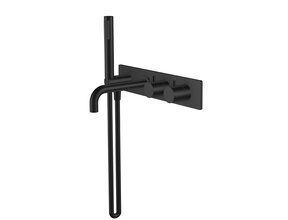 Wiesbaden Style Inbouw badkraan met thermostaat Mat Zwart - 29.1651