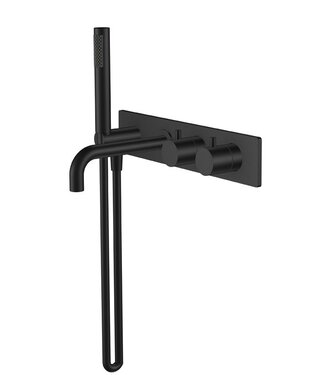 Wiesbaden Wiesbaden Style Inbouw badkraan met thermostaat Mat Zwart - 29.1651