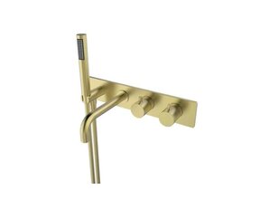 Wiesbaden Style Inbouw badkraan met thermostaat Geborsteld Messing - 29.1652