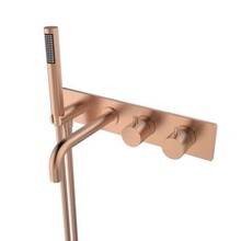 Wiesbaden Style Inbouw badkraan met thermostaat Geborsteld koper - 29.1653