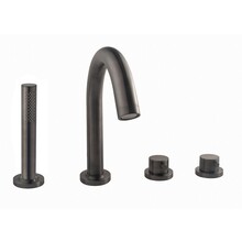 Wiesbaden Inbouw badkraan Caral 4-Gats badrandkraan met thermostaat afbouwset Gunmetal - 29.7999