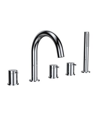 Wiesbaden Wiesbaden Inbouw badkraan Caral 5-Gats thermostatisch Chroom incl. Inbouwdeel - 29.3961