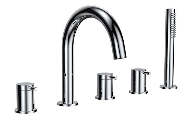 Wiesbaden Inbouw badkraan Caral 5-Gats thermostatisch Chroom incl. Inbouwdeel - 29.3961 Wiesbaden Inbouw badkraan Caral 5-Gats thermostatisch Chroom incl. Inbouwdeel - 29.3961