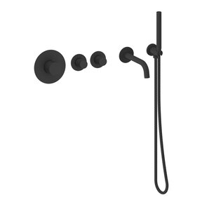 Badkraan inbouw Effeze Mat Zwart Thermostatisch - 2 functies
