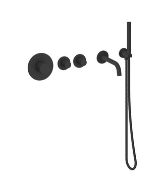SANI-SUPPLY Badkraan inbouw Effeze Mat Zwart Thermostatisch - 2 functies