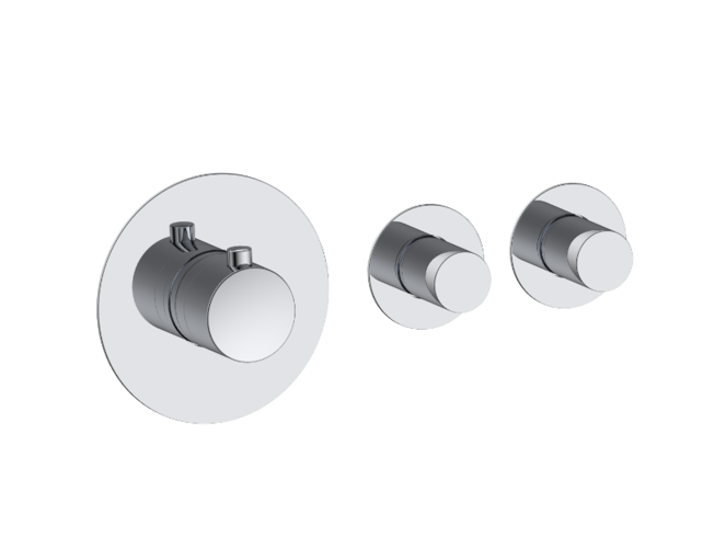 Badkraan inbouw Effeze Chroom Thermostatisch - 2 functies