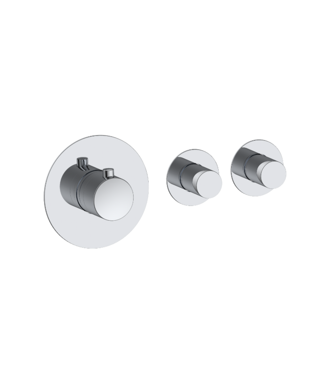 SANI-SUPPLY Badkraan inbouw Effeze Chroom Thermostatisch - 2 functies